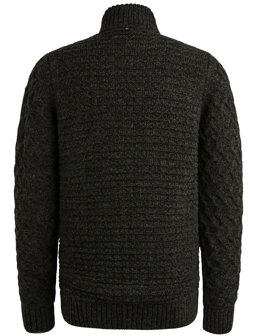 PME Legend Vest Grijs patroon gebreid