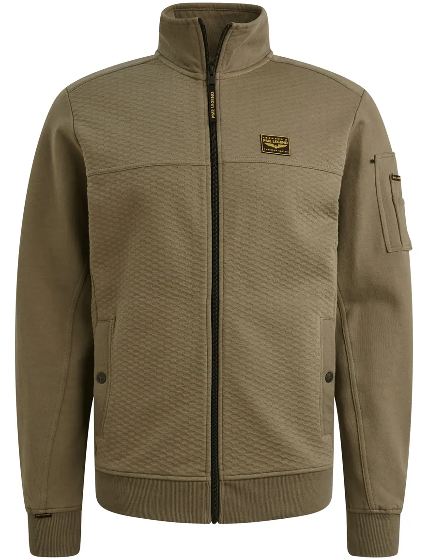 PME Legend Vest Groen jacquard katoen