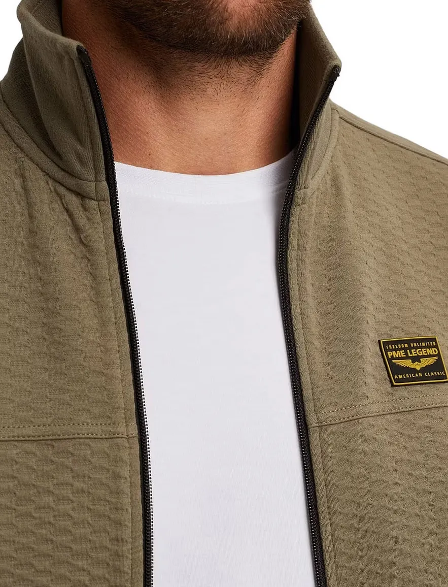 PME Legend Vest Groen jacquard katoen