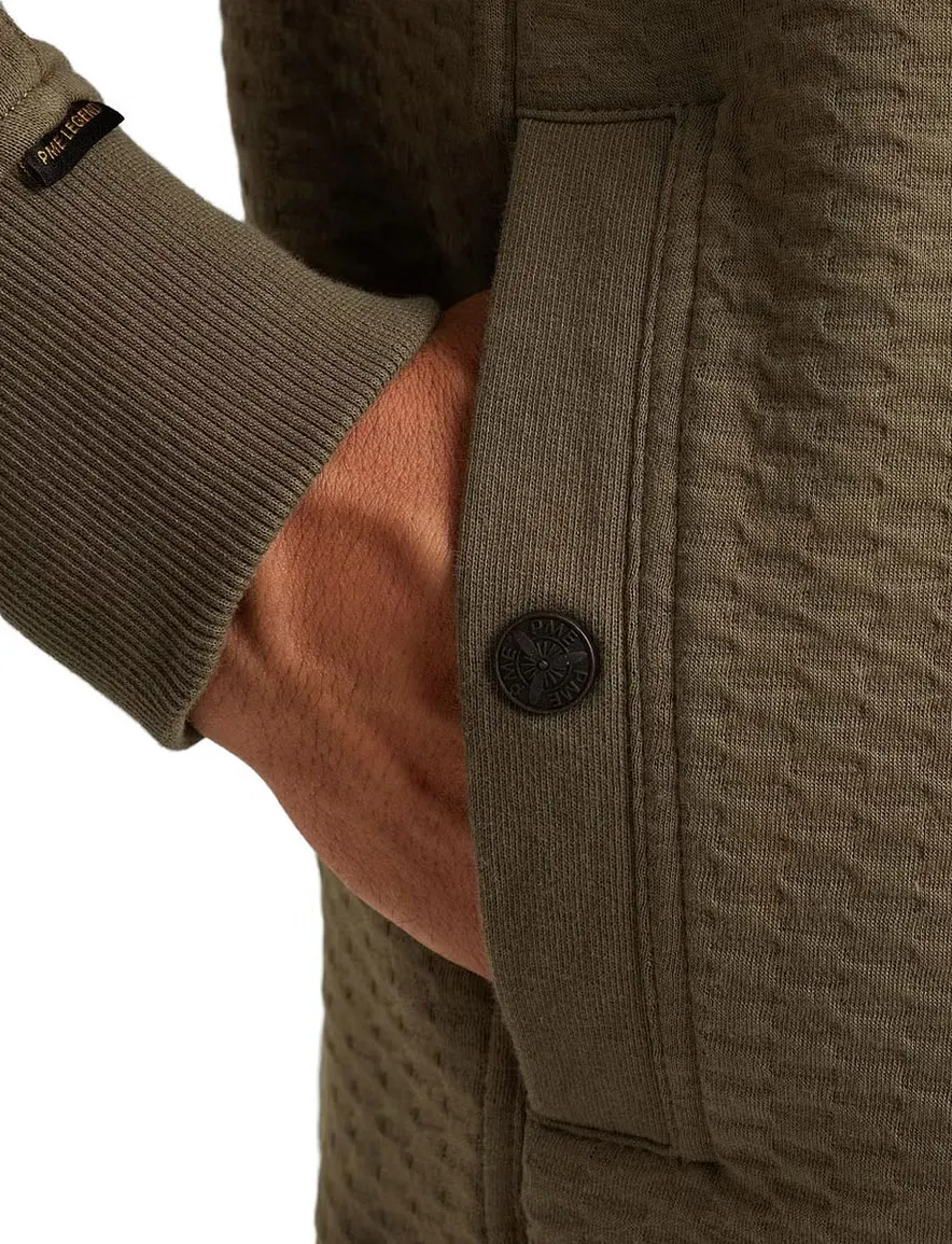 PME Legend Vest Groen jacquard katoen