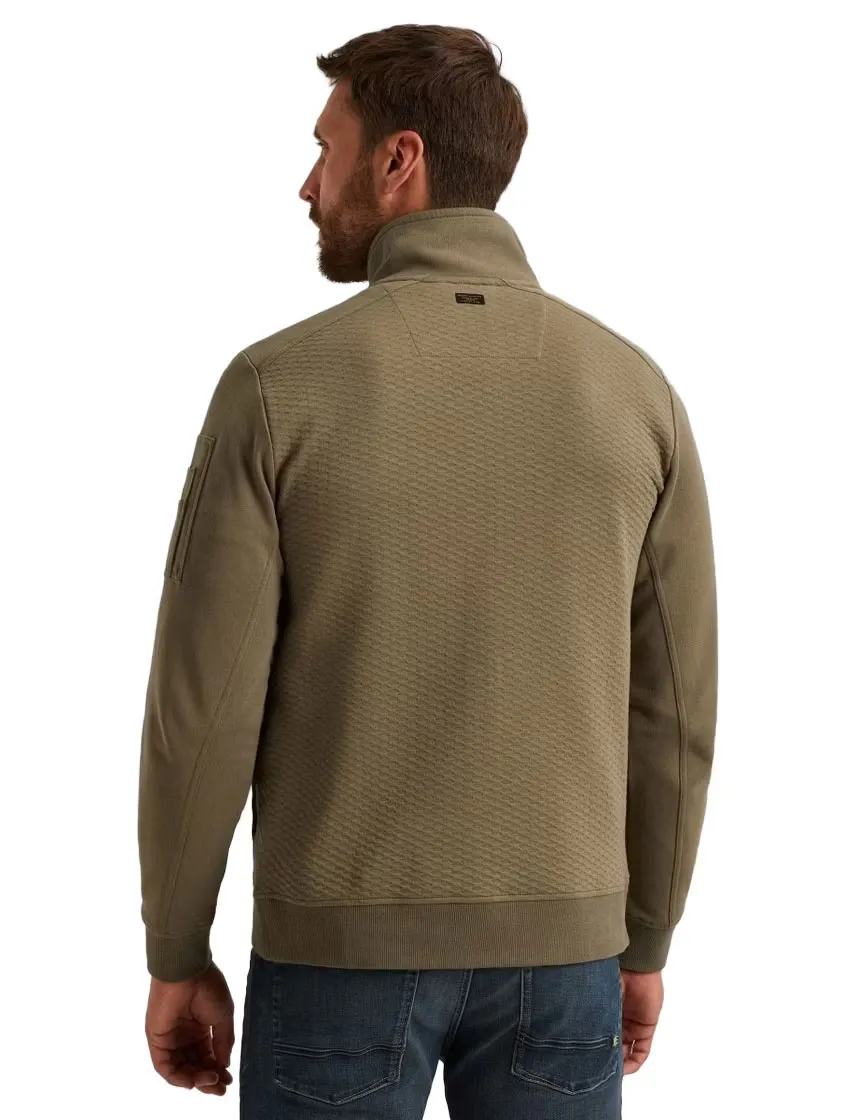PME Legend Vest khaki jacquard katoen