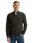 Vanguard Trui Grijs Half Zip zwarte rits opstaande kraag