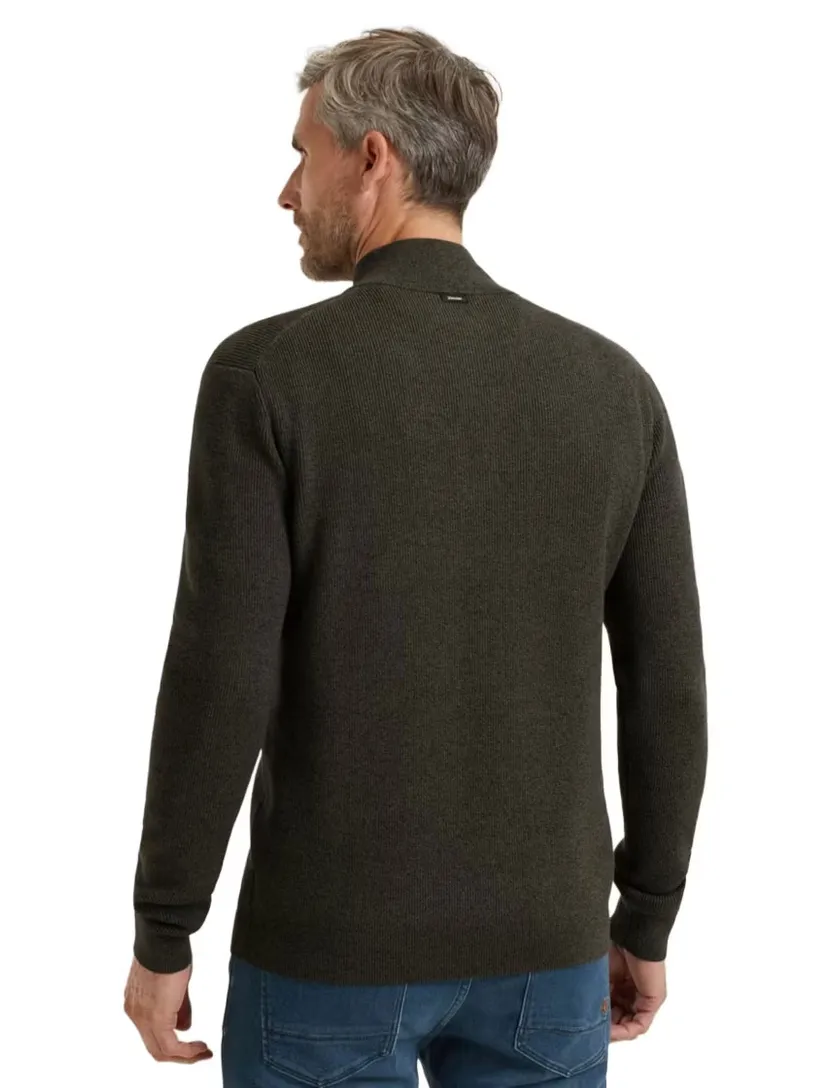 Trui Vanguard Grijs Half Zip opstaande kraag zwarte rits