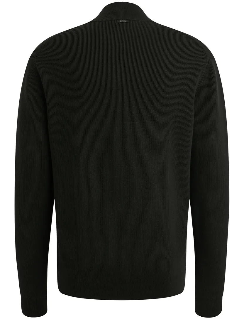 Trui Vanguard Zwart Half Zip opstaande kraag zwarte rits