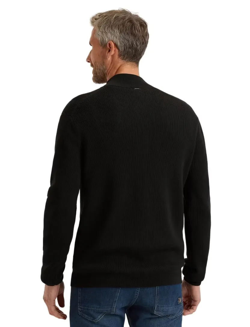 Trui Vanguard Zwart Half Zip opstaande kraag zwarte rits