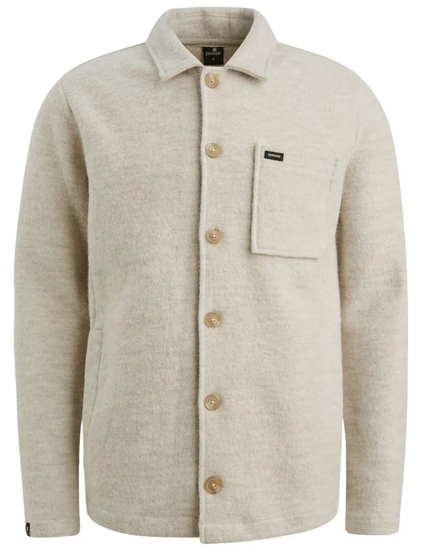 Vest Vanguard Beige knopen een borstzak merinowol