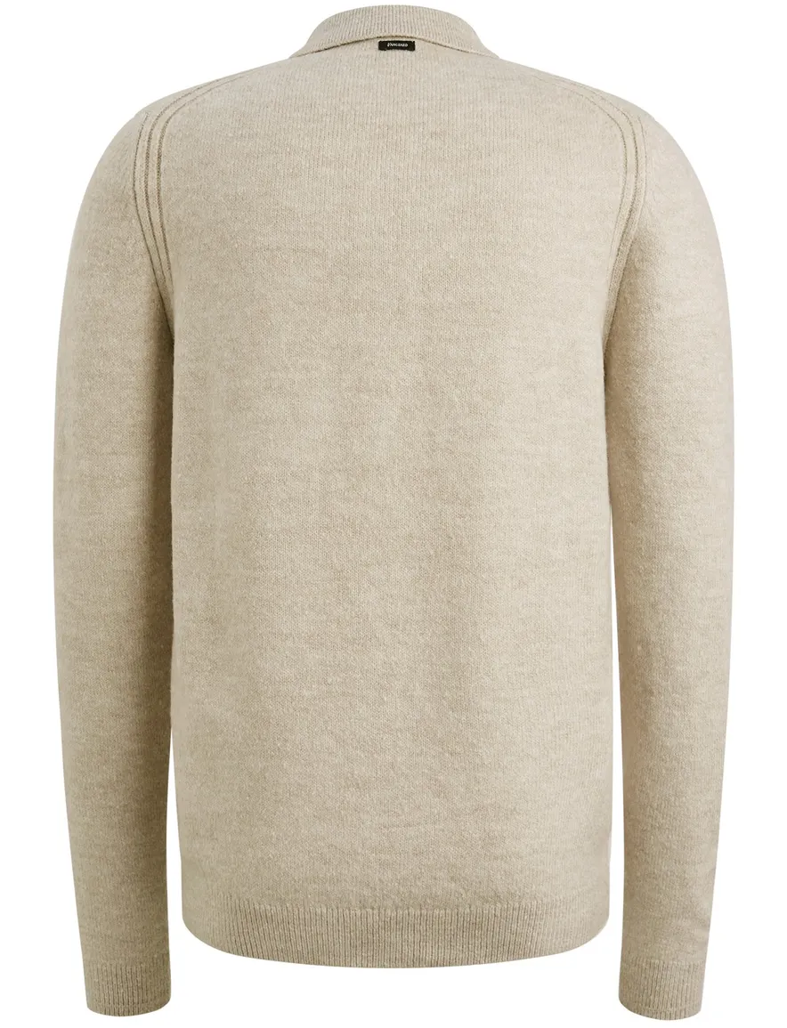 Vanguard polo met rits beige