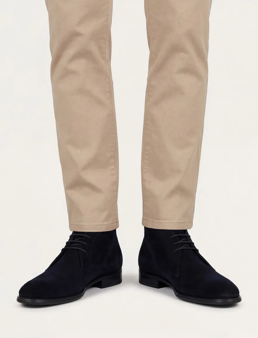 Giorgio veterschoen zwart suede effen
