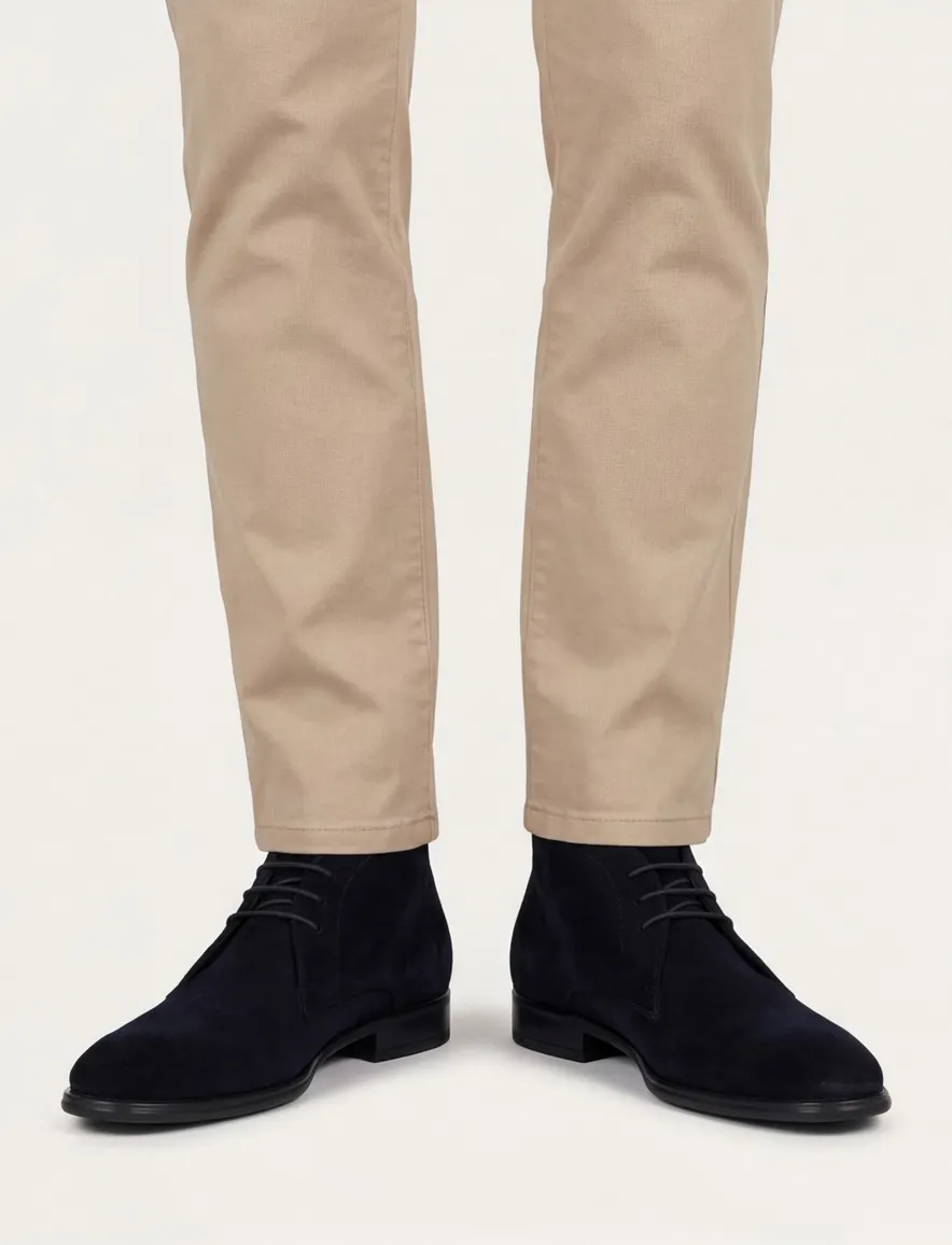 Giorgio veterschoen zwart suede effen