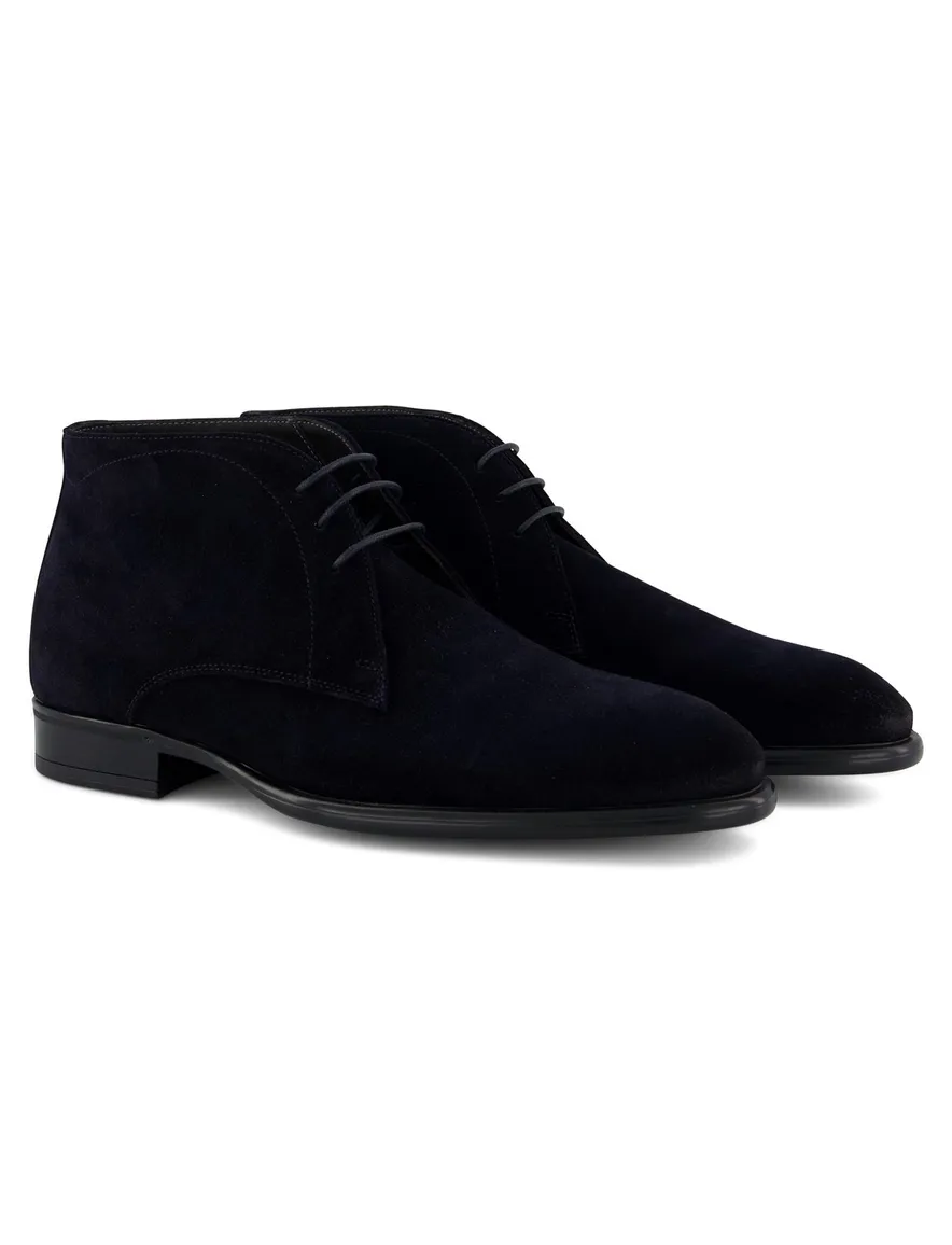 Giorgio veterschoen zwart suede effen