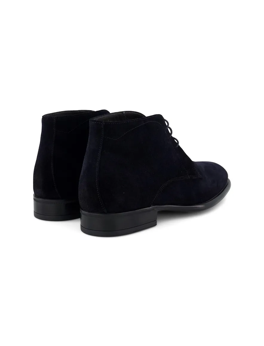 Giorgio veterschoen zwart suede effen