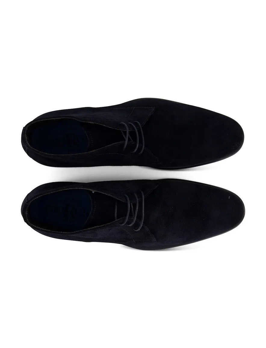 Giorgio veterschoen zwart suede effen