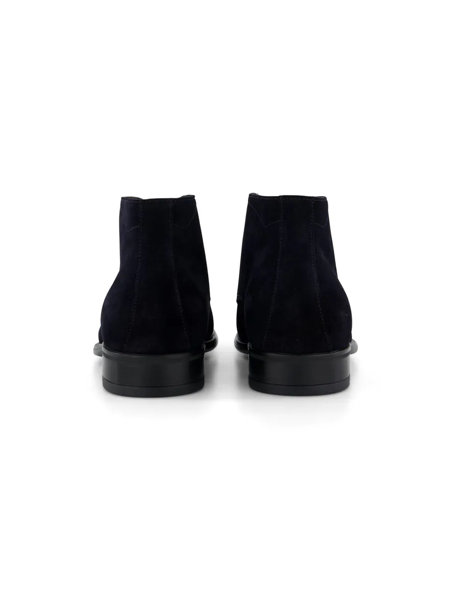 Giorgio veterschoen zwart suede effen