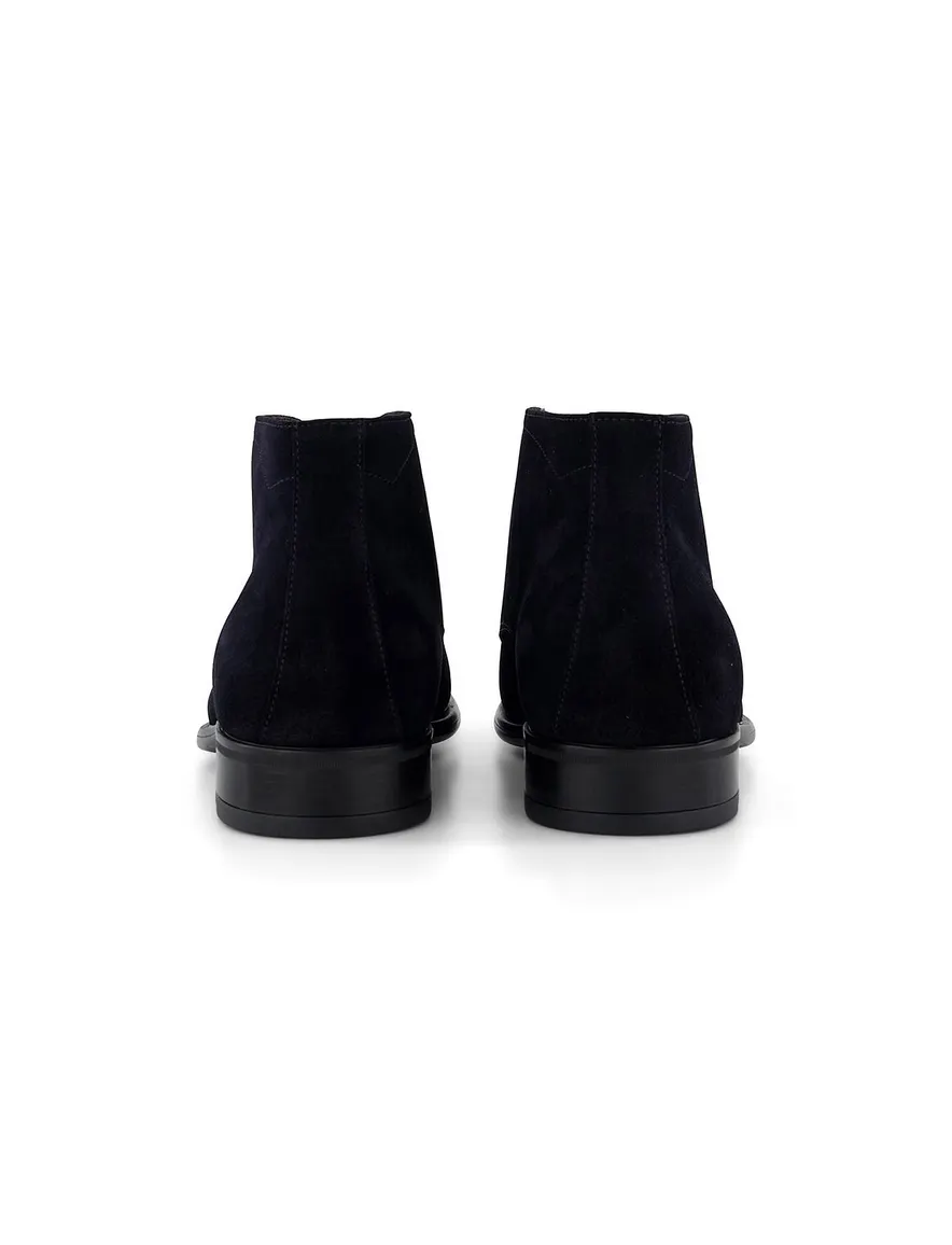 Giorgio veterschoen zwart suede effen