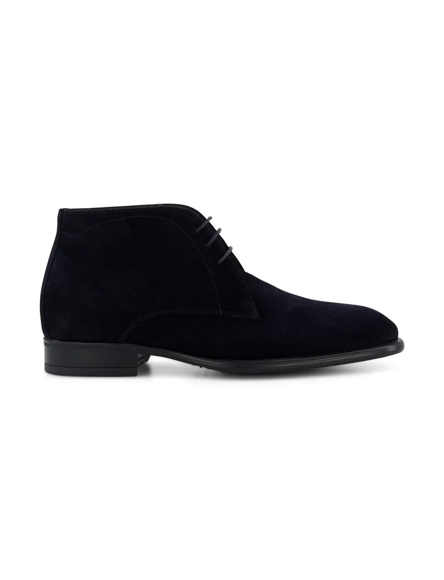 Giorgio veterschoen zwart suede effen