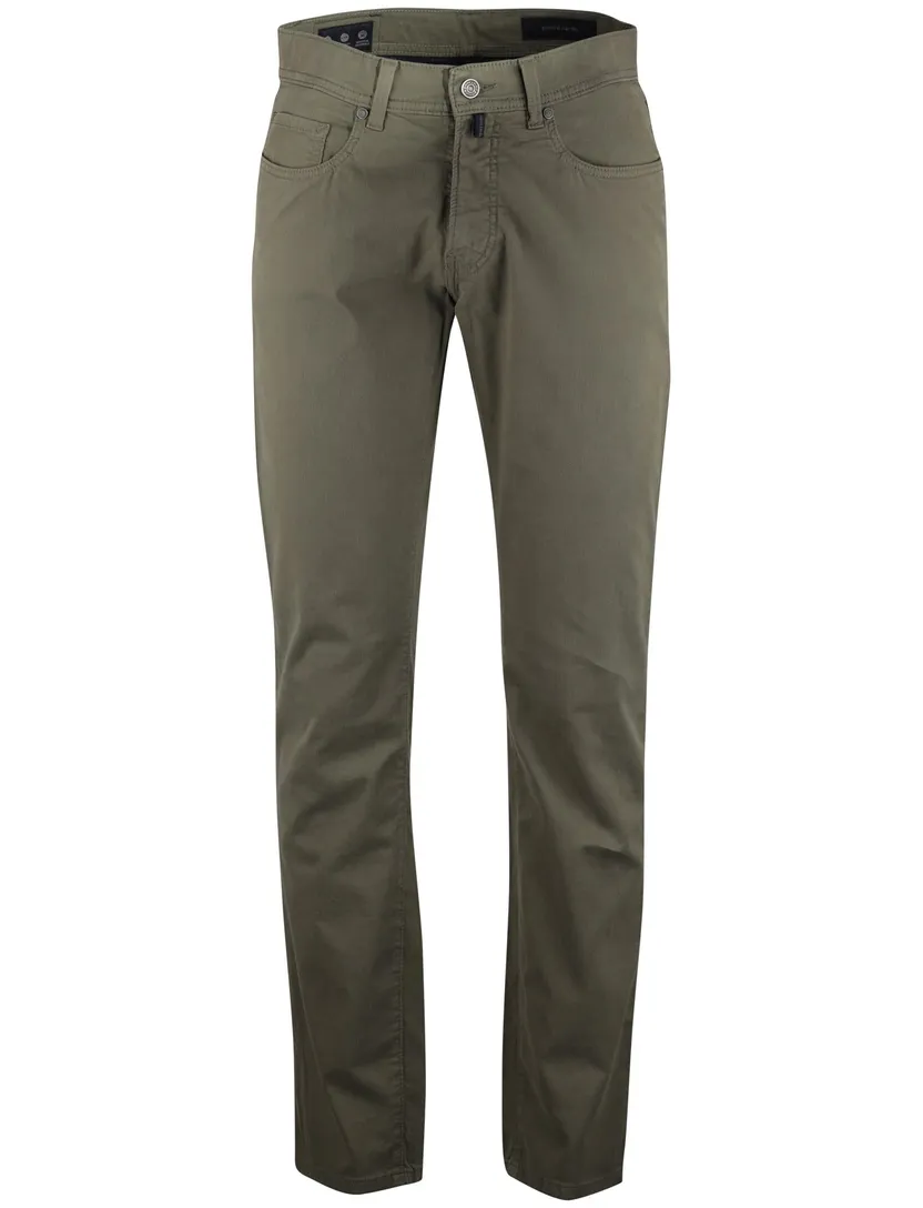 Pierre cardin groen broek effen katoen