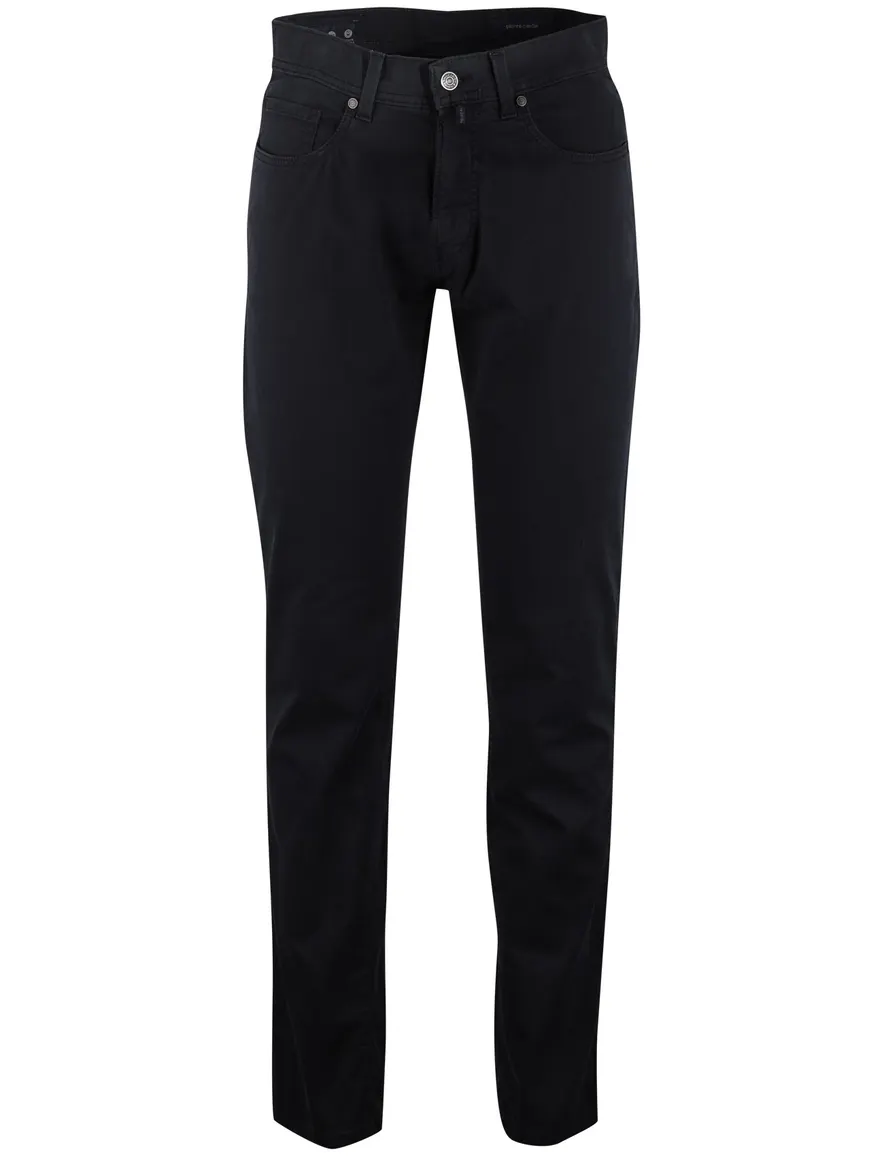 Pierre cardin navy broek tapered fit effen