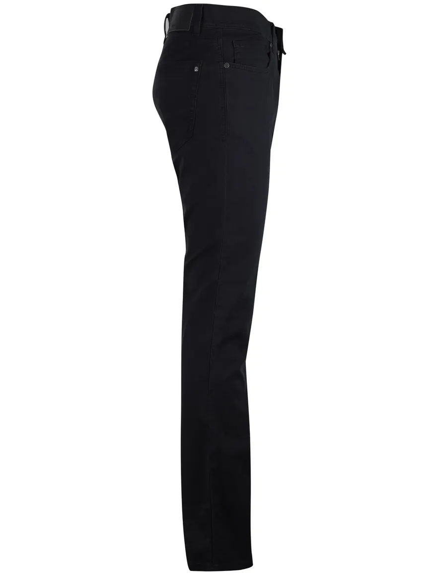 Pierre cardin navy broek tapered fit effen
