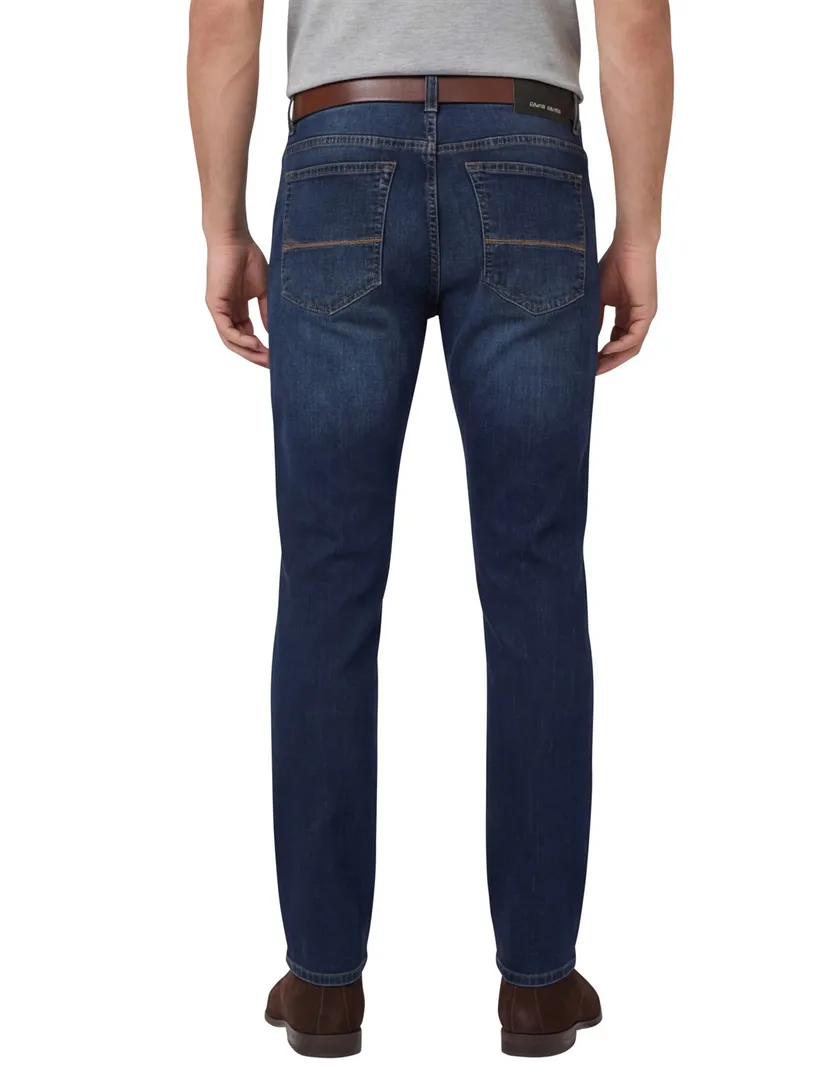 Pierre cardin jeans blauw effen katoen