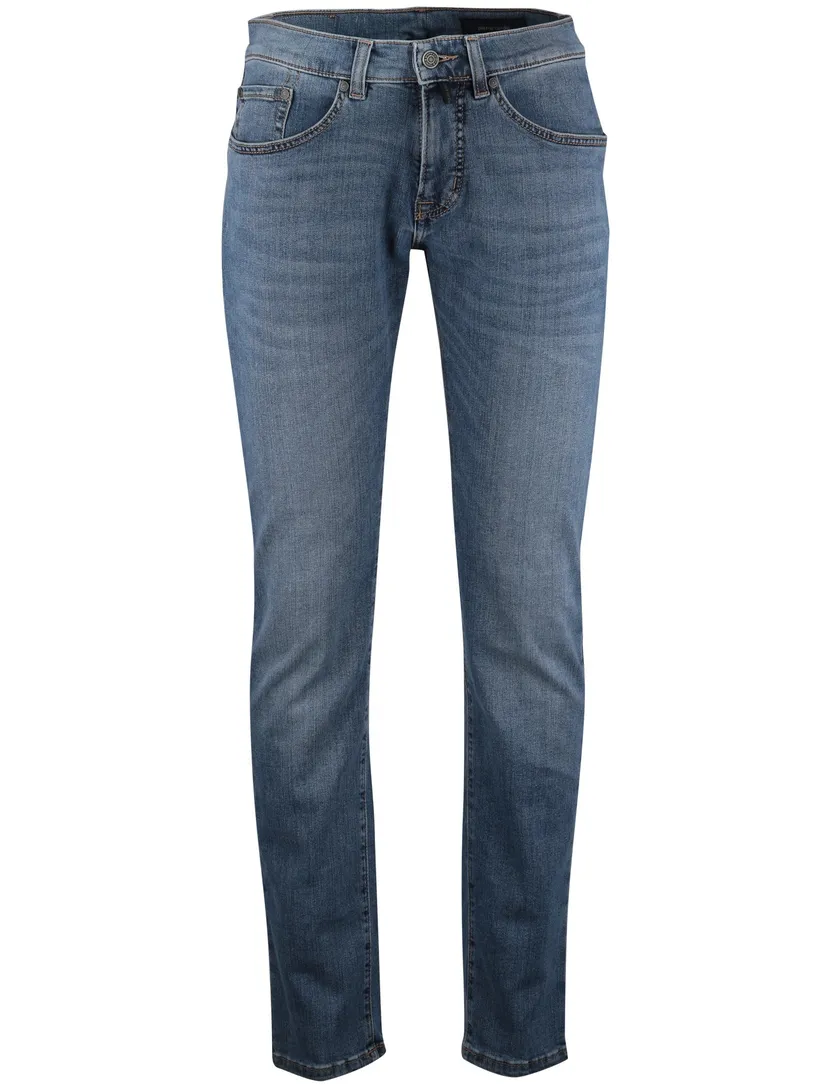 Pierre cardin jeans blauw effen katoen