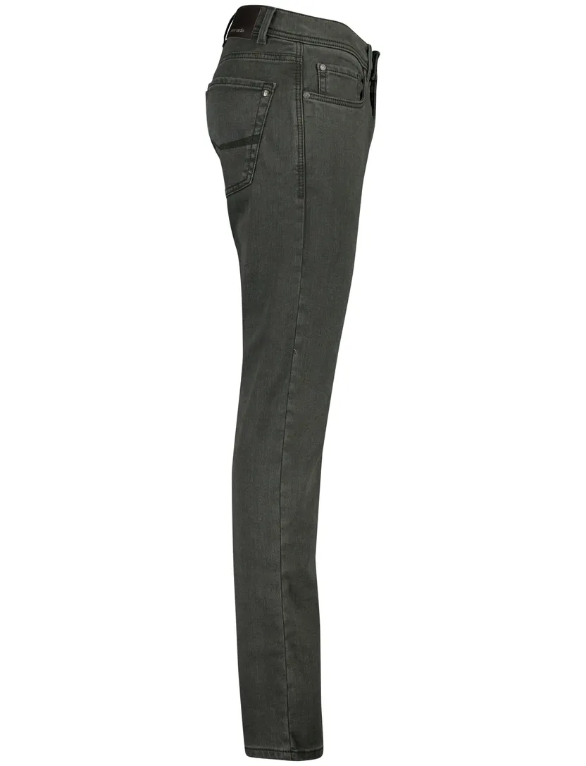 Pierre Cardin denim jeans Lyon Tapered fit donkergroen