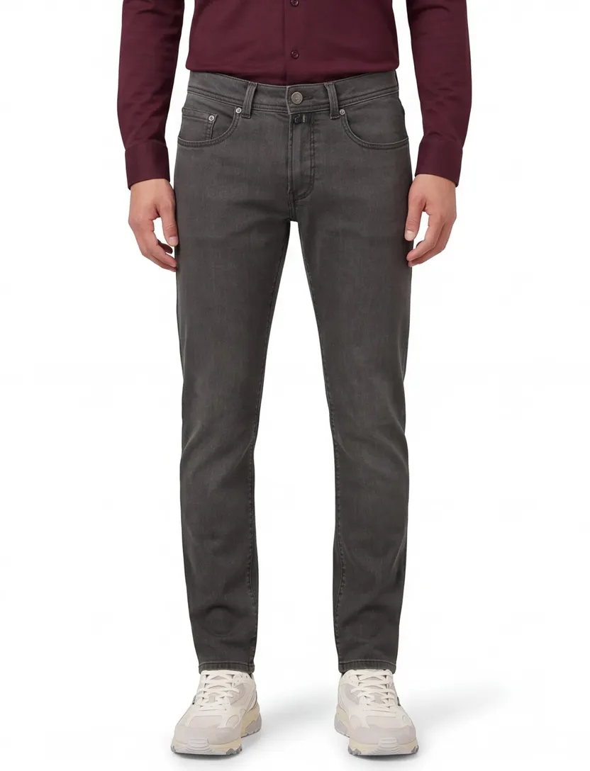 Pierre Cardin denim jeans Lyon Tapered fit donkergroen