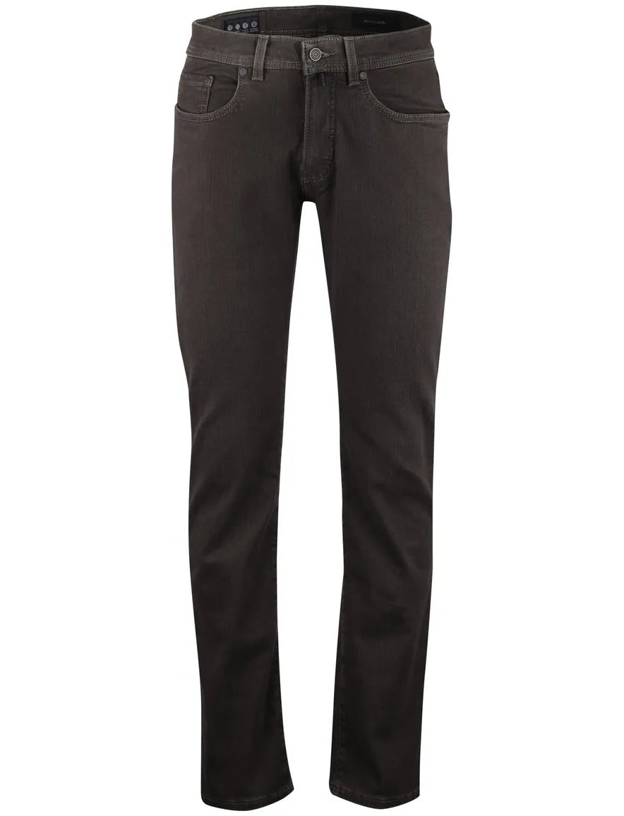 Pierre cardin jeans bruin effen katoen