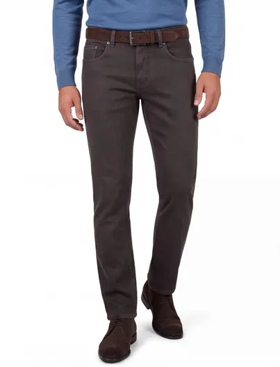 Pierre Cardin Pierre cardin jeans bruin katoen Lyon Tapered fit