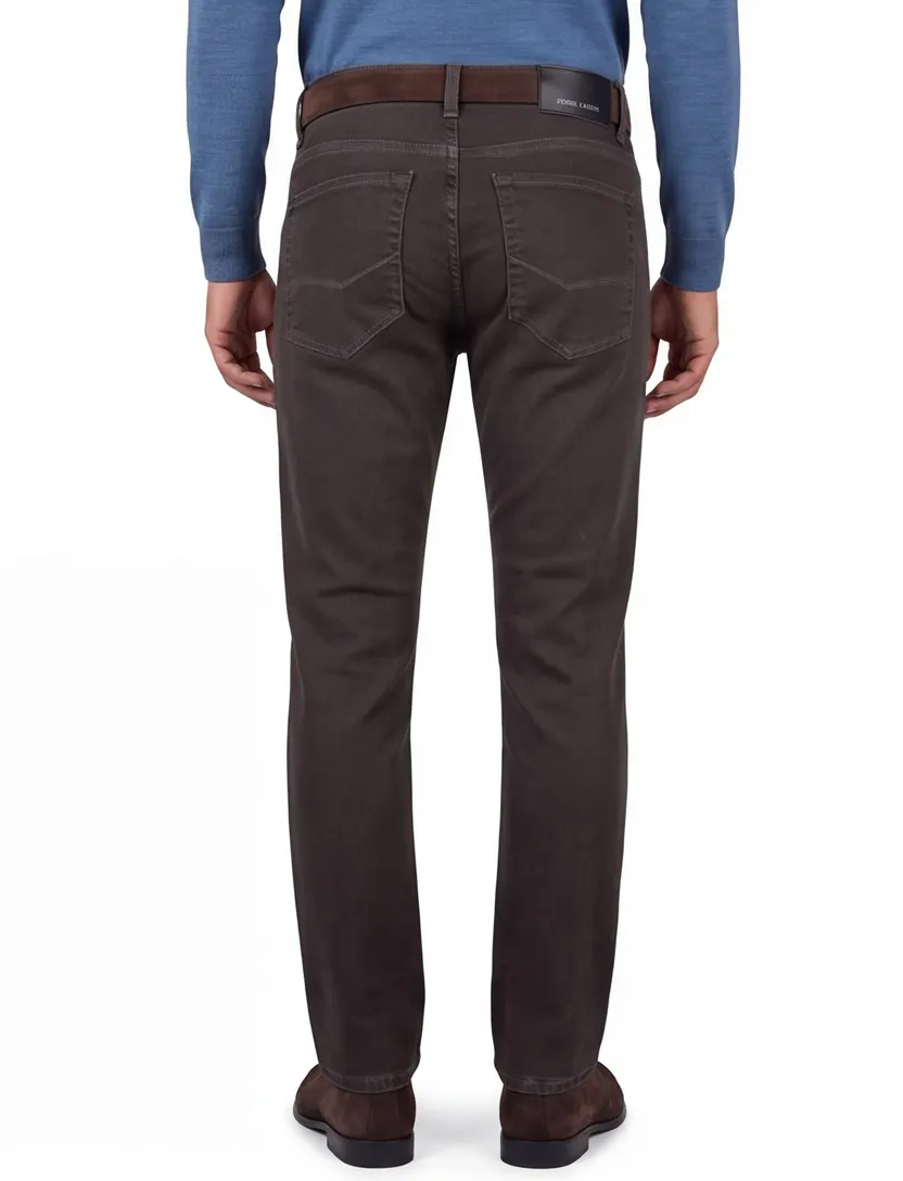 Pierre cardin jeans bruin katoen Lyon Tapered fit