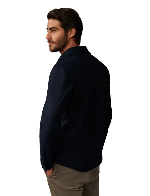 Cavallaro Delisio overshirt donkerblauw
