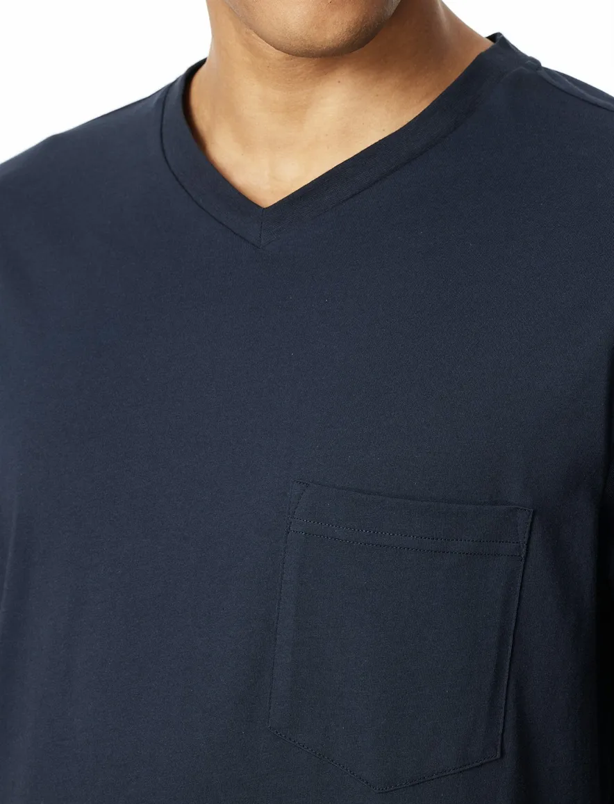 Schiesser pyjama rood en donkerblauw