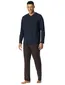 pyjama donkerblauw en rood Schiesser