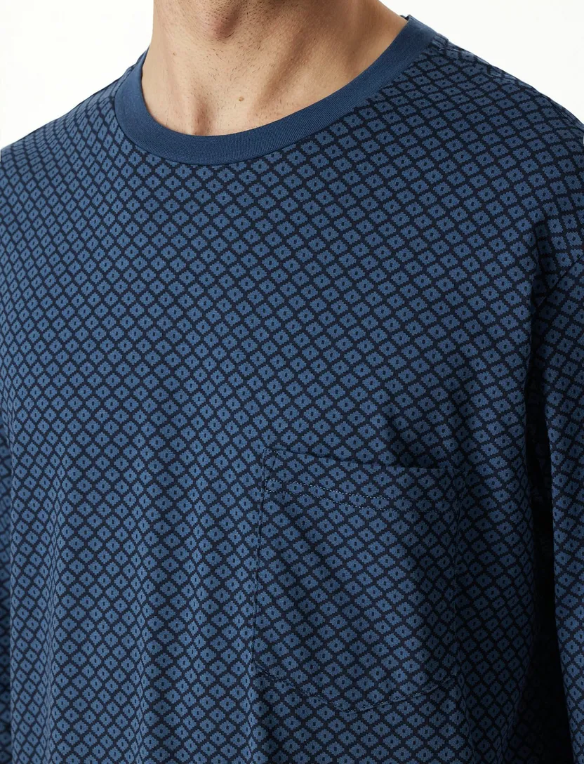 blauw nachthemd Schiesser
