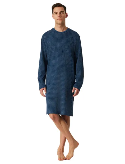 Schiesser nachthemd Schiesser blauw