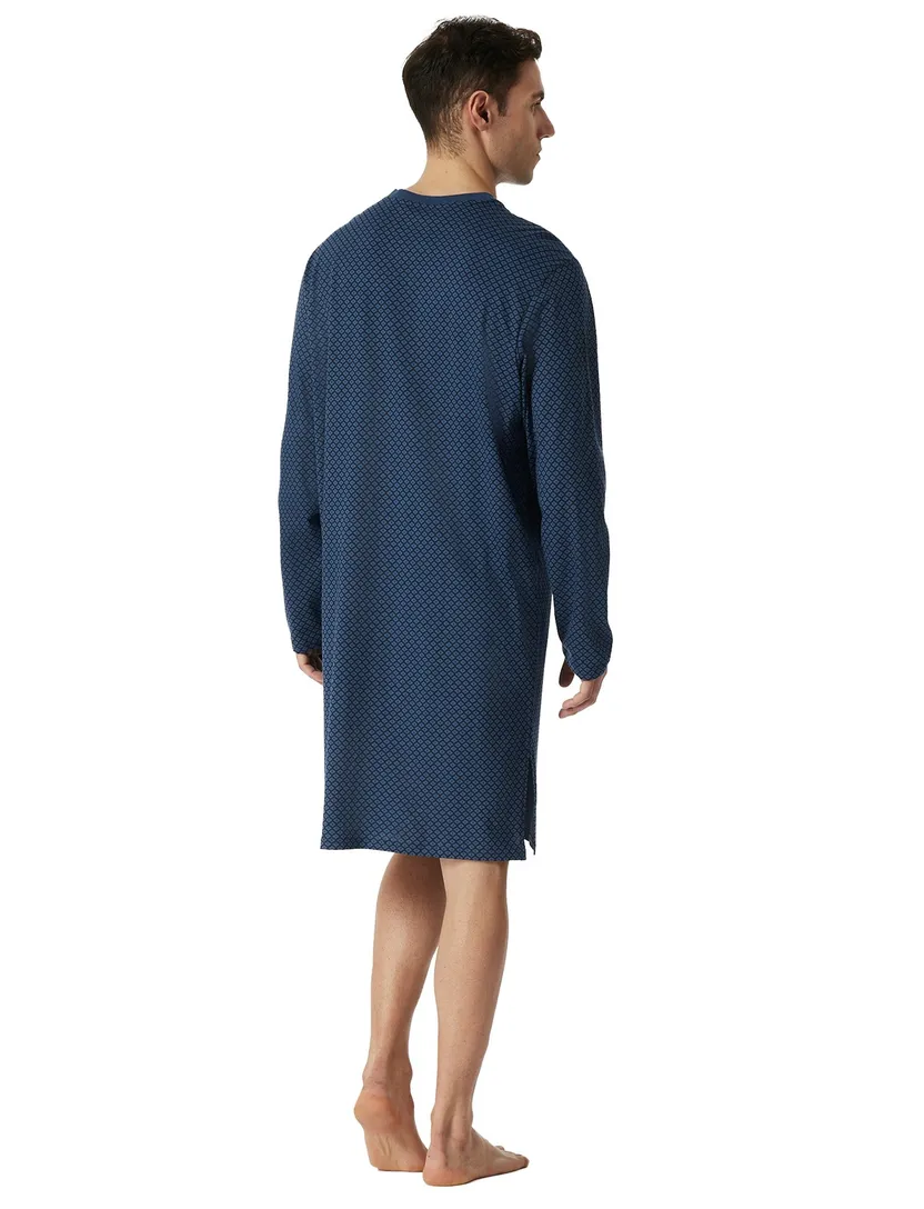 blauw nachthemd Schiesser