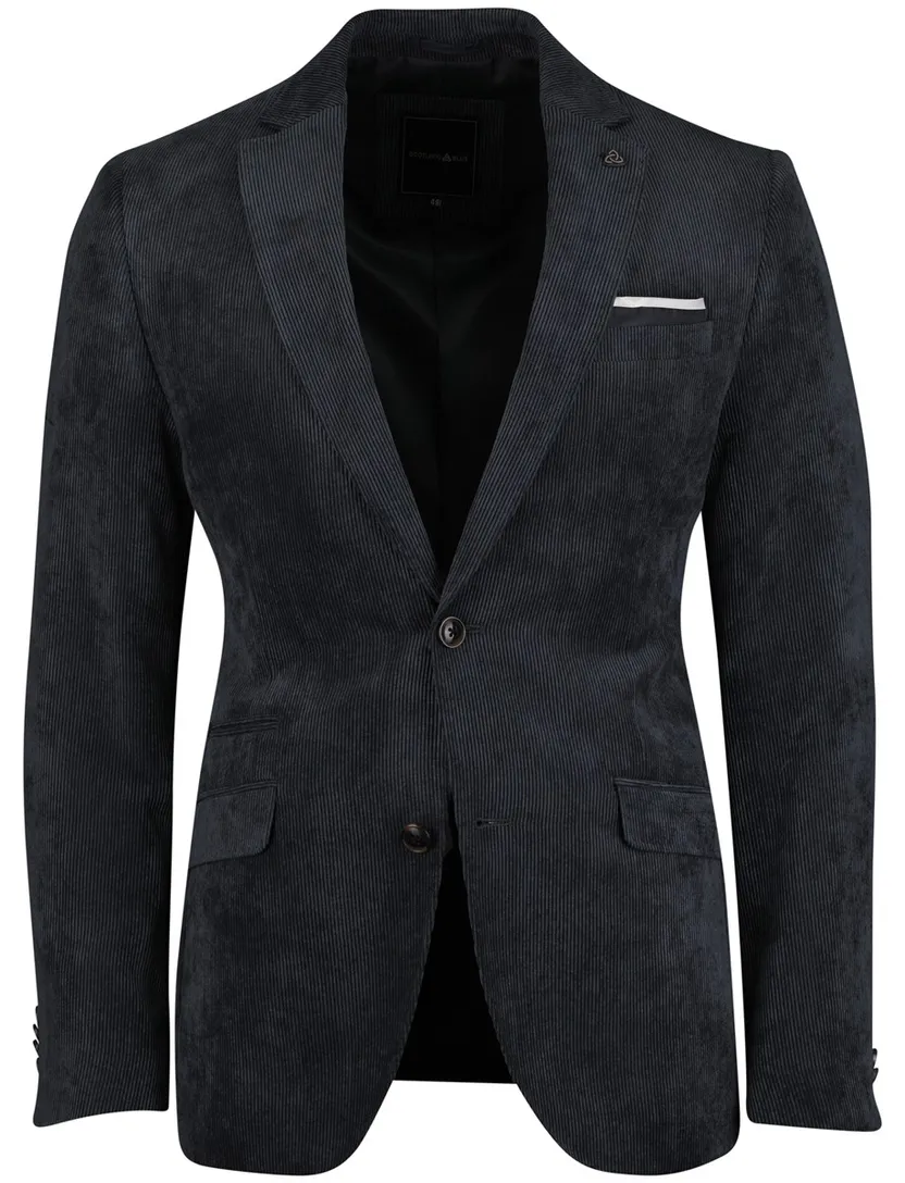 Colbert Scotland Blue donkerblauw Corduroy vier zakken
