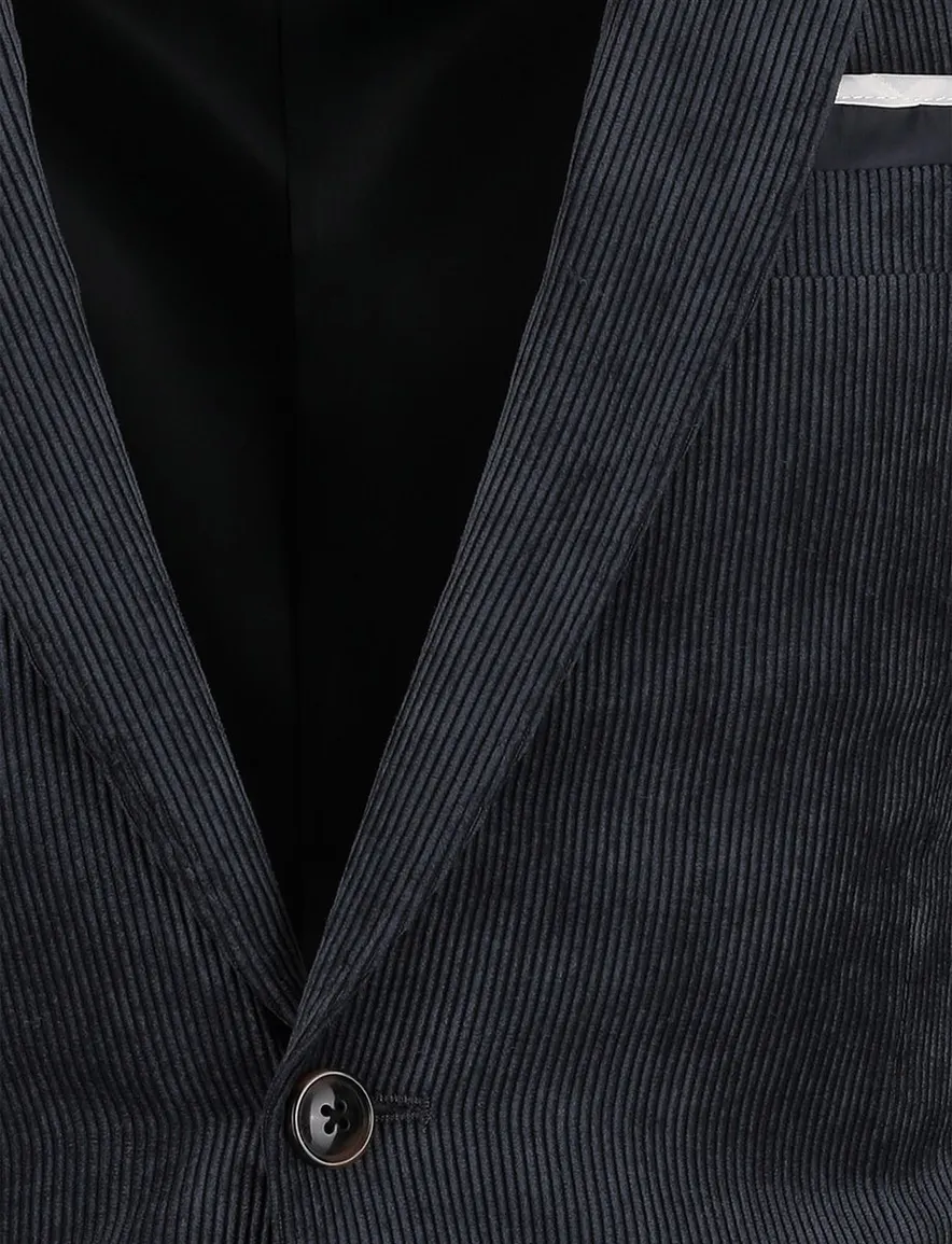 Scotland Blue colbert donkerblauw rib