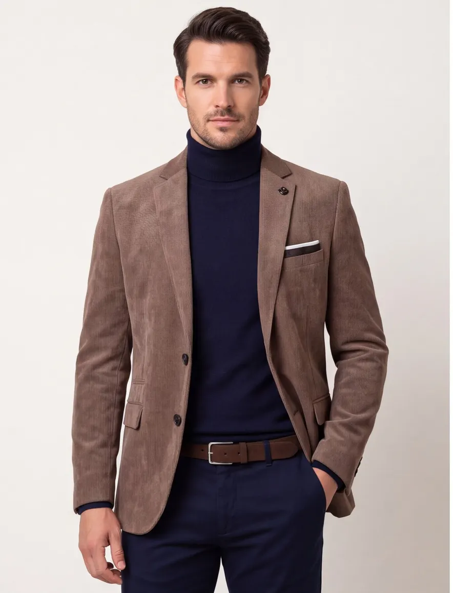 Scotland Blue colbert bruin rib