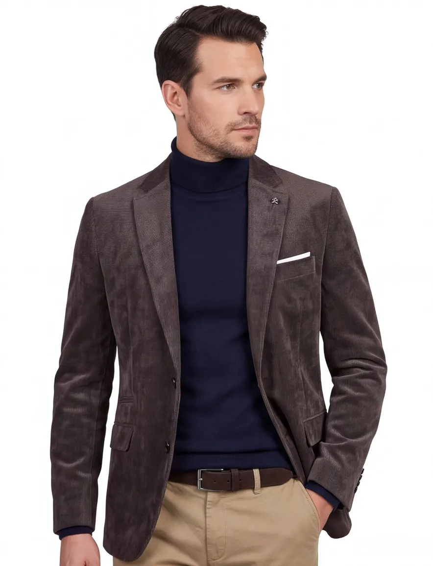 Scotland Blue colbert bruin rib