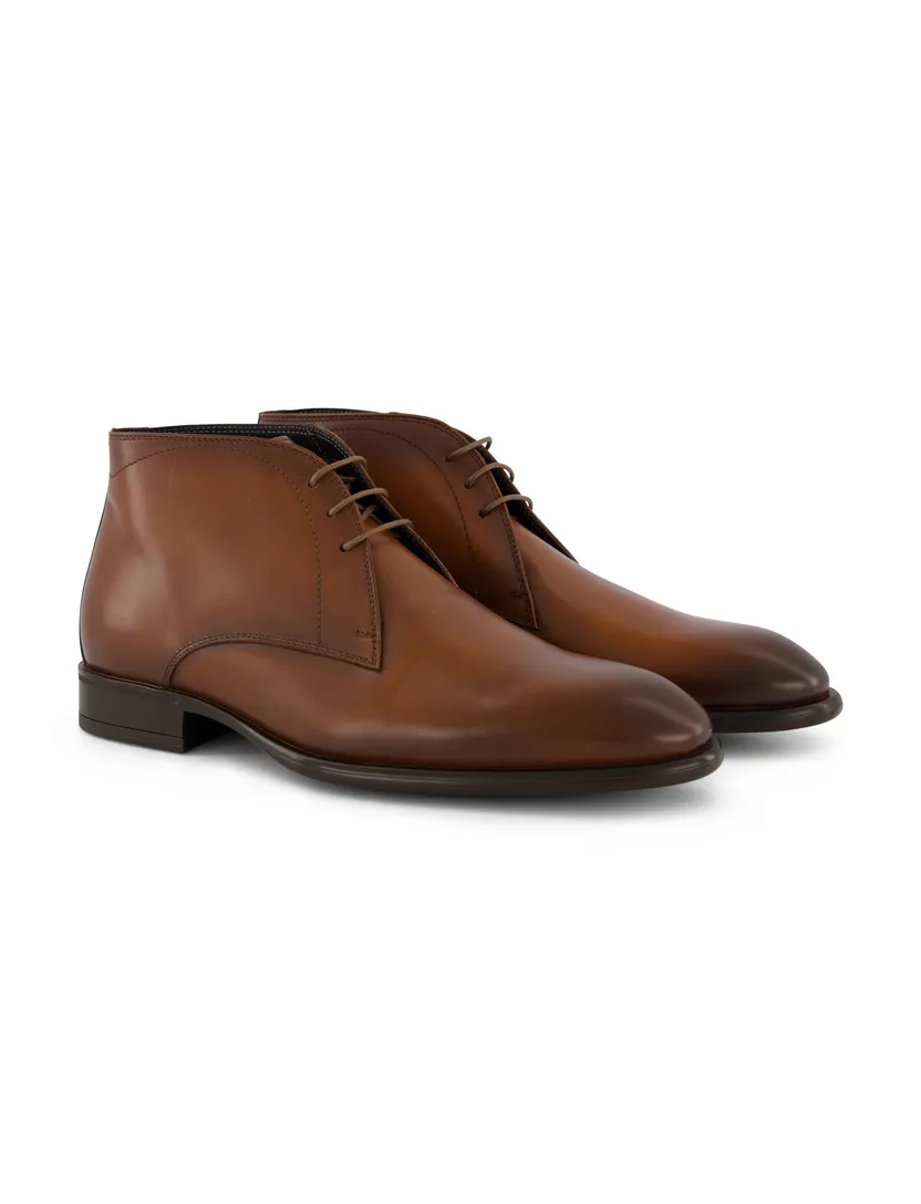 Giorgio veterschoen effen leer bruin