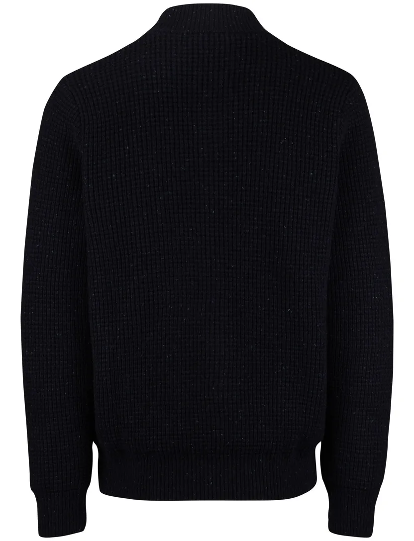 New Zealand vest wol normale fit navy effen