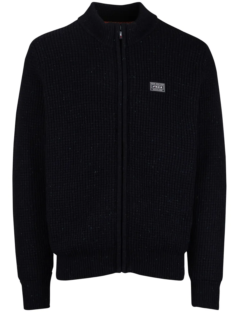 New Zealand vest wol normale fit navy effen