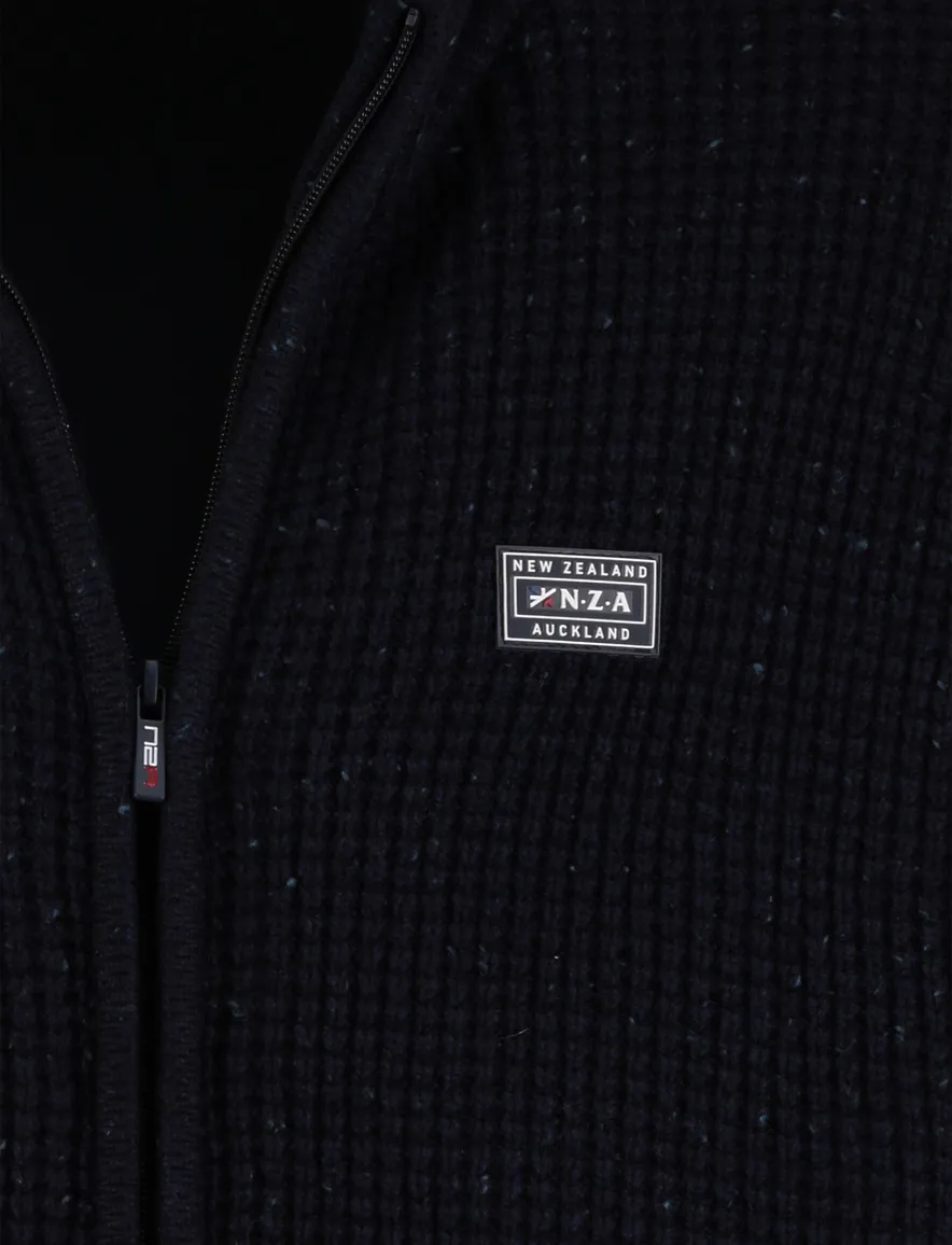 New Zealand vest effen navy wol normale fit