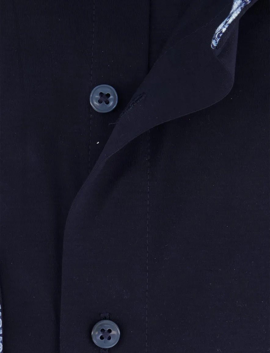 Olymp modern fit overhemd katoen na navy