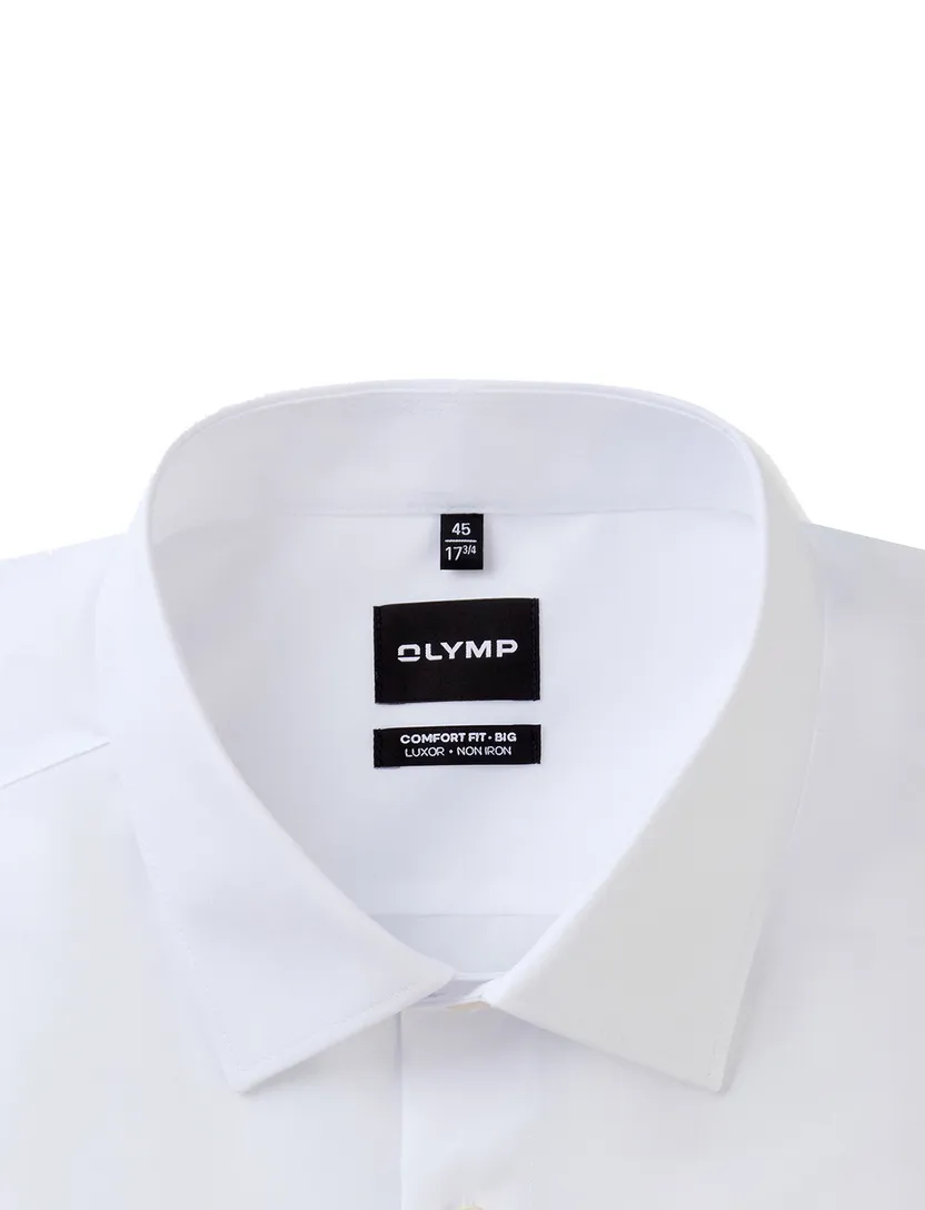 Overhemd Olymp Luxor Comfort Fit wit effen