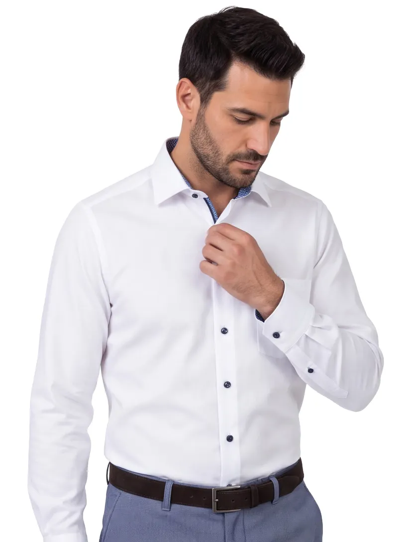 Overhemd Olymp Luxor Comfort Fit wit lange mouw