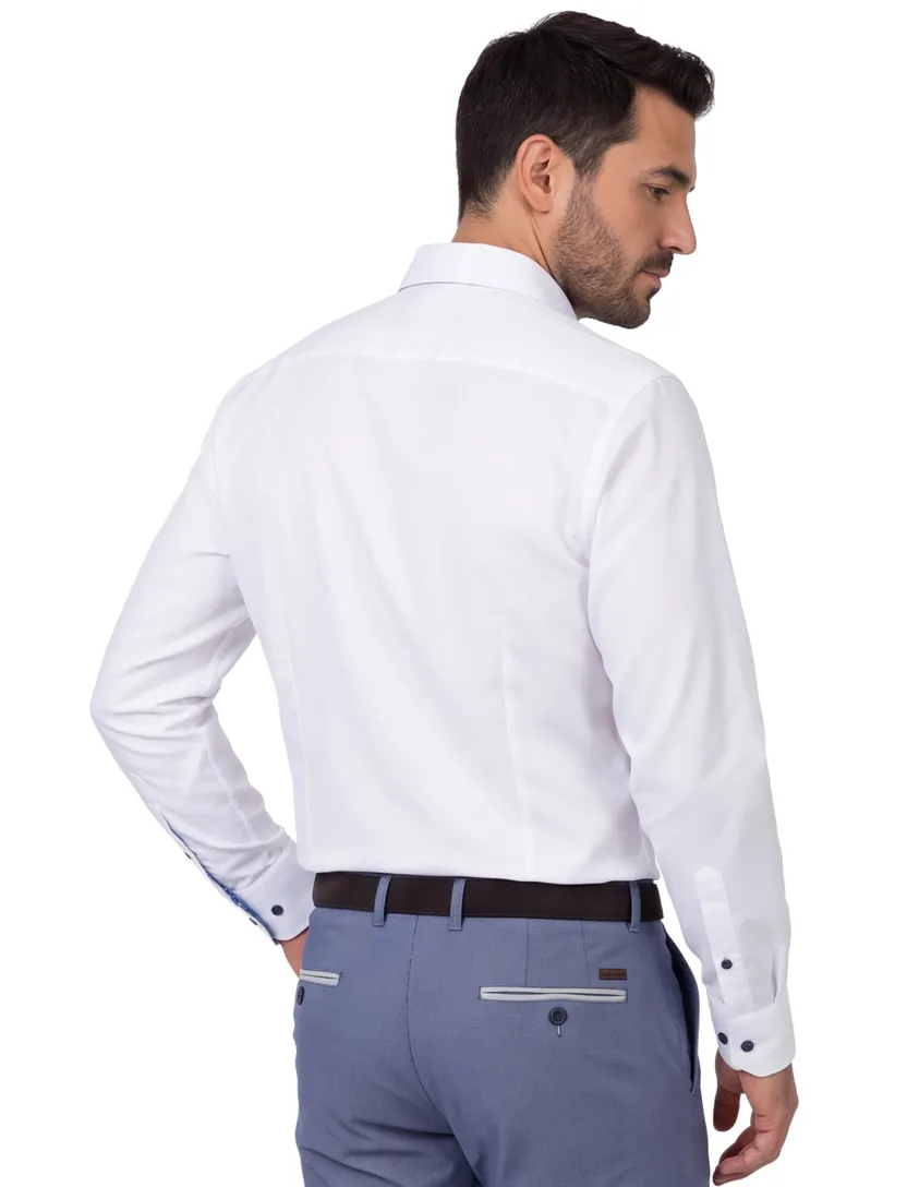 Overhemd Olymp Luxor Comfort Fit wit lange mouw