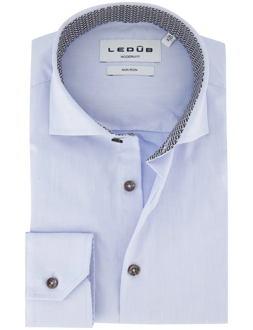 Ledub modern fit overhemd lichtblauw