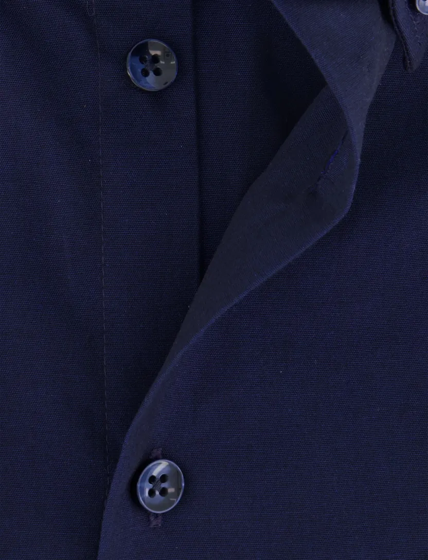 Ledub overhemd navy pure cotton
