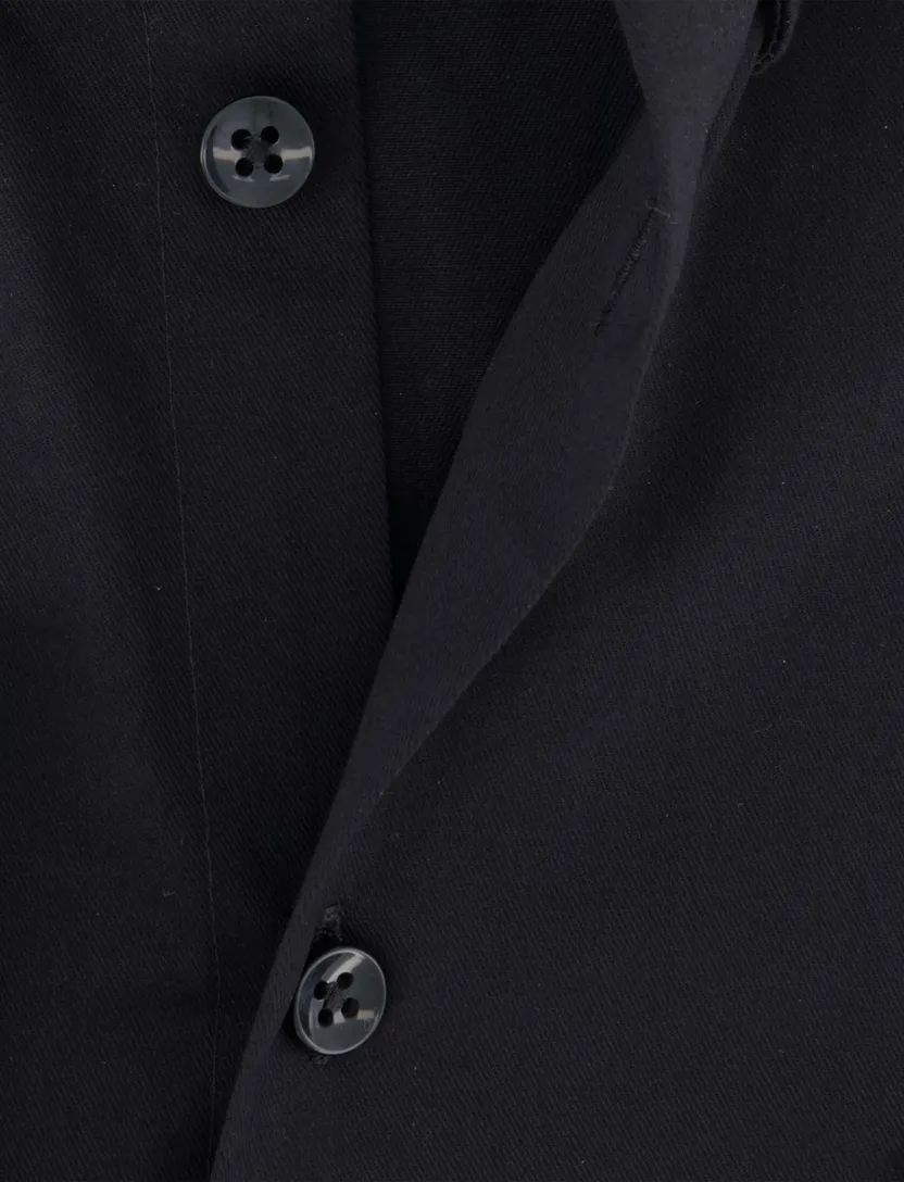 Ledub modern fit overhemd stretch zwart